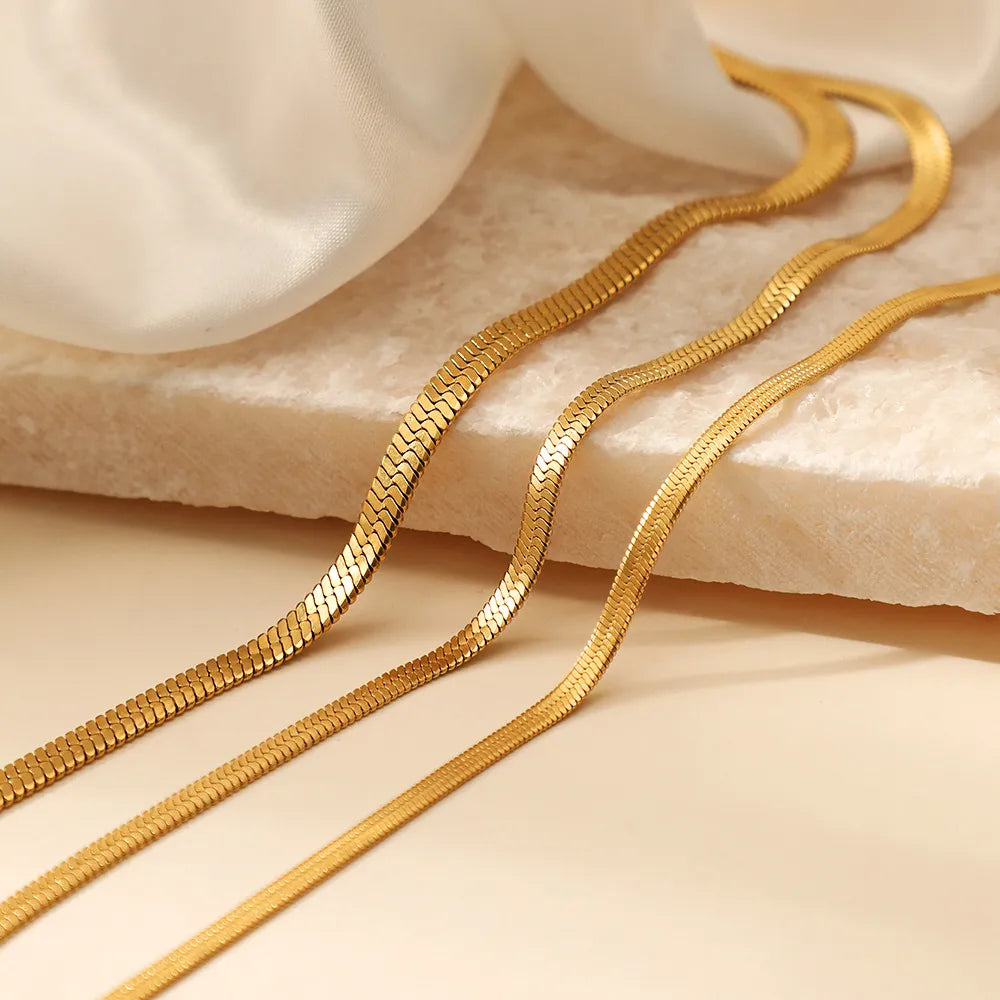 Unisex Stainless Steel Snake Chain Necklace